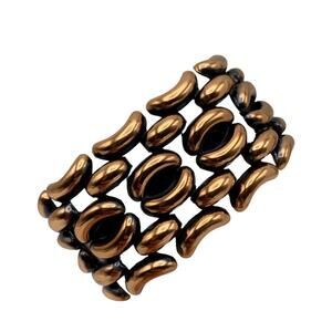 Vintage Renoir Signed Copper Link Bracelet 1950s Mid Century Modern 7”